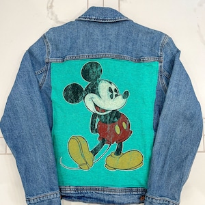 Mickey Mouse Denim Jacket Disney Denim Jacket Disney Jacket - Etsy