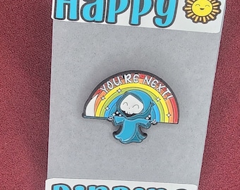 Funny grim reaper pin