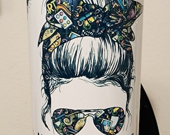 Colorful tumbler artist design coffee cup
