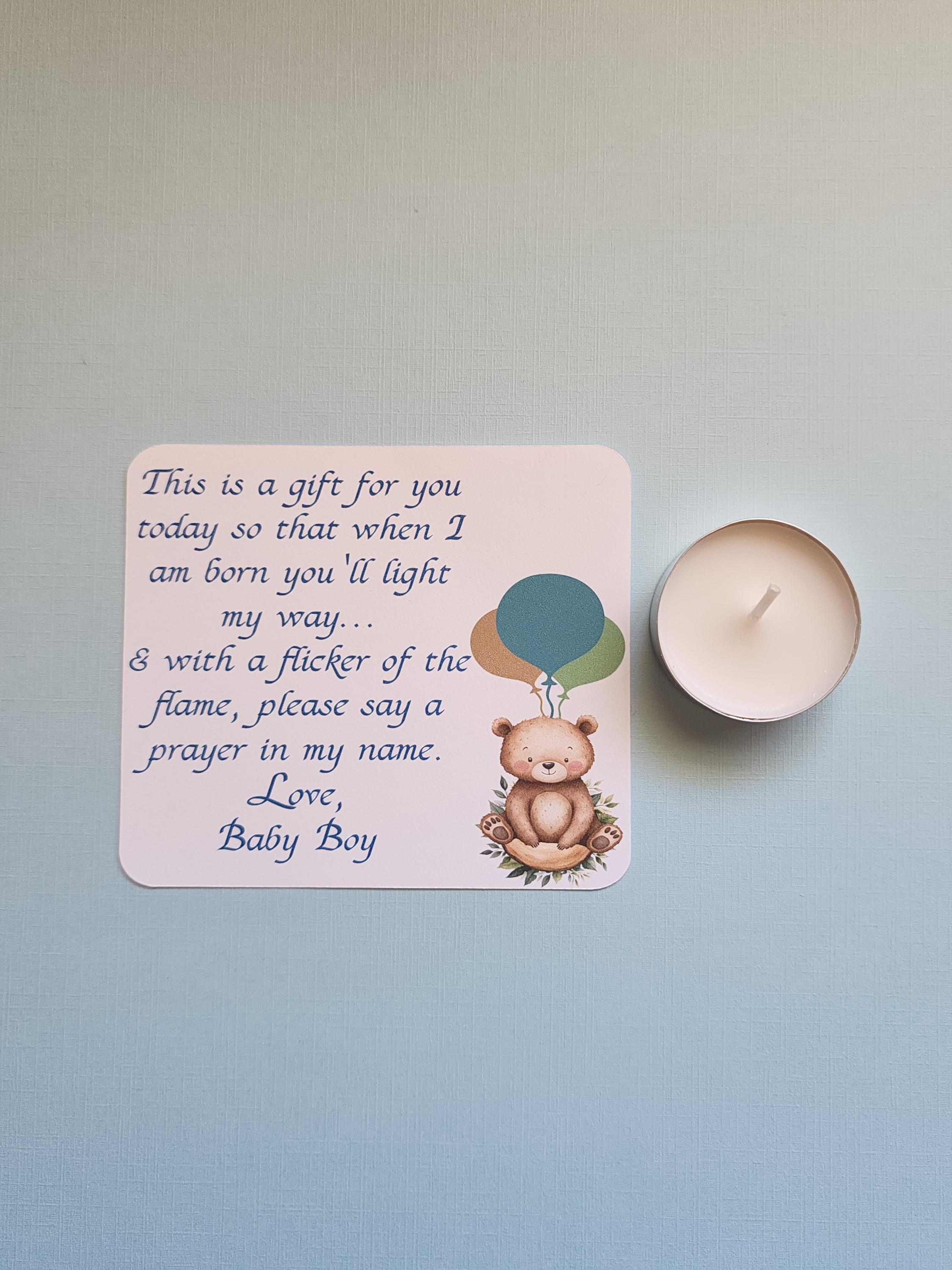 Baby Shower Favors, Gender Party Gifts, Tea Light Candles Set ...