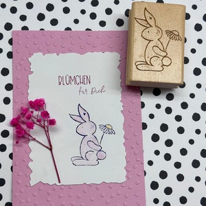 Stamp Flower Bunny Rabbit Klenesglueck Easter
