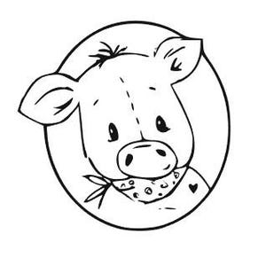 Stempel Schwein Porky Glücksschwein für liebevolle Bastelobjekte