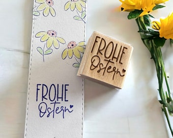 Holzstempel Frohe Ostern Schriftzug Stempel