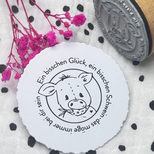 Stempel Glück und Schwein für zauberhafte Glücksgrüsse