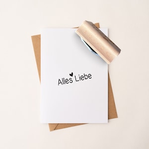 Schriftzug Alles Liebe  Einzigartige Holzstempel für kreative Momente