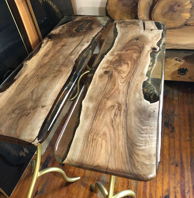 Luxury Epoxy Resin Walnut Dining Table Walnut Epoxy Table Etsy UK