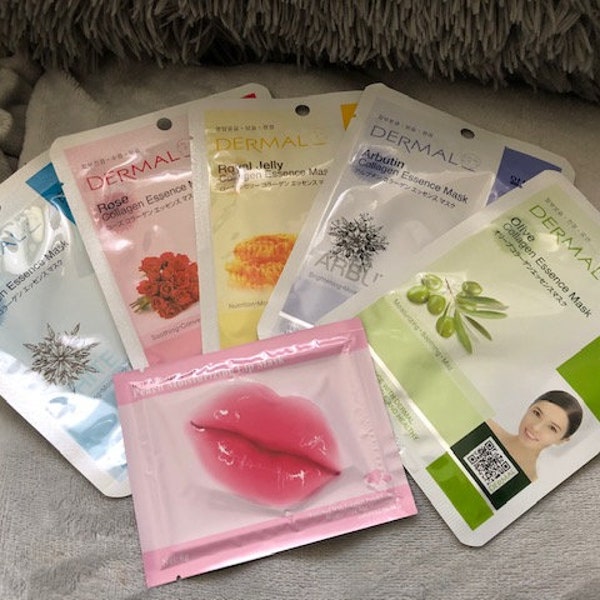 Mystery Korean Beauty Skincare Pak Korean Sheet Masks Lip Mask Set regalo di bellezza