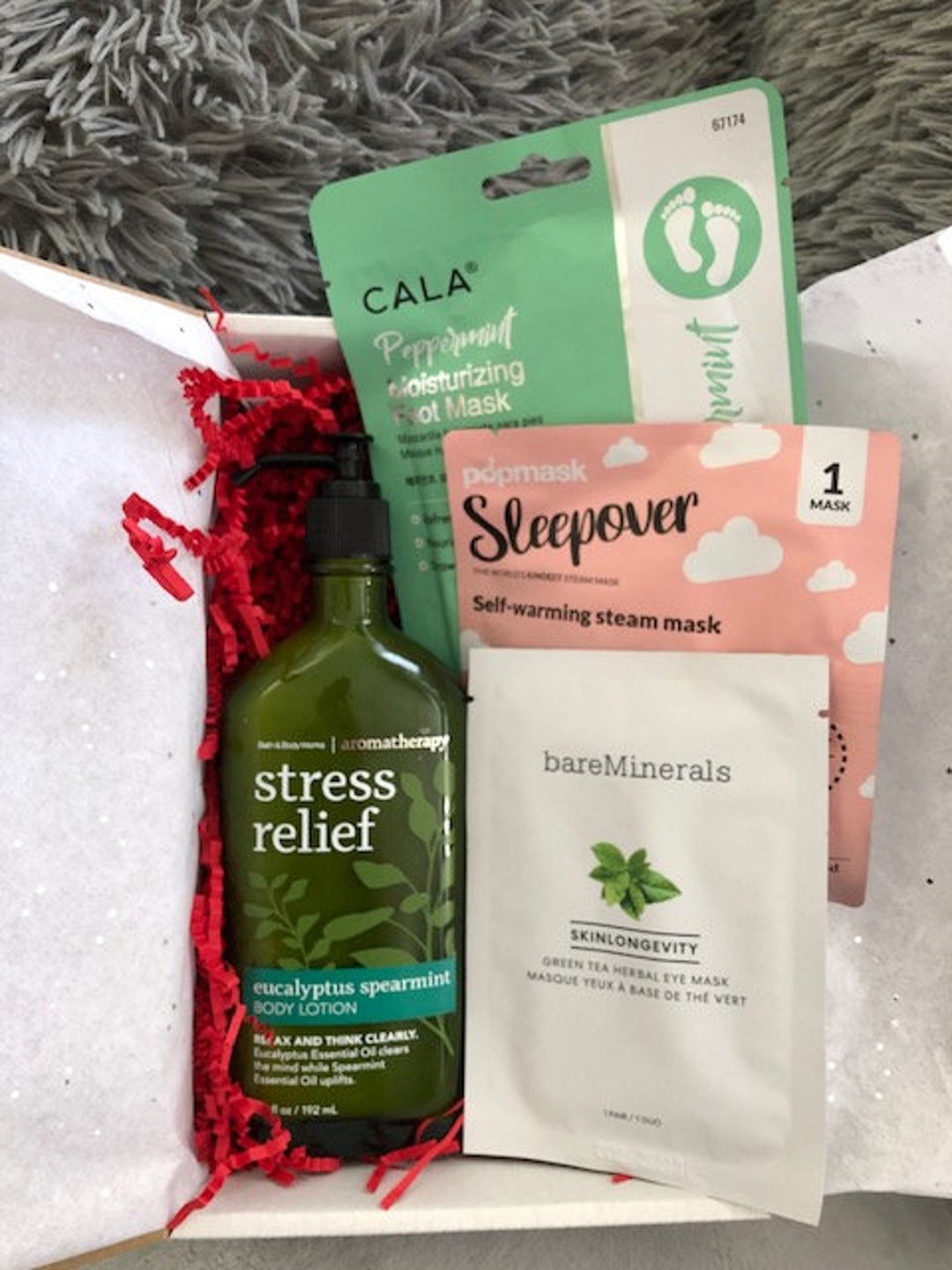 Bath and Body Works Aromatherapy Stress Relief Gift Set Steam Face Mask Bareminerals