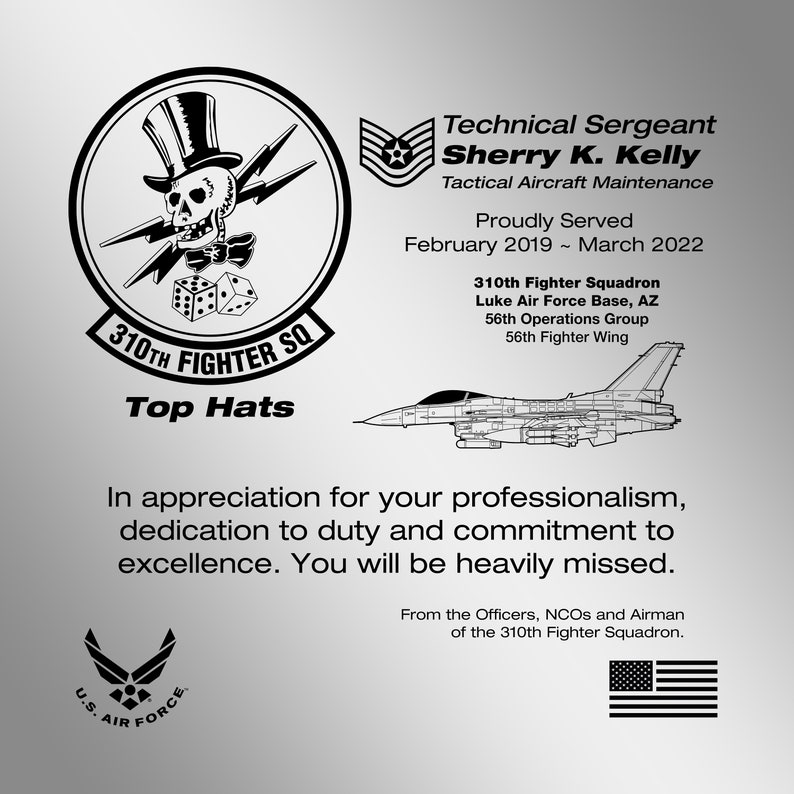 Pcs Rip Air Force Air Force PCS Plaque: Custom Military Retirement Gift - Etsy