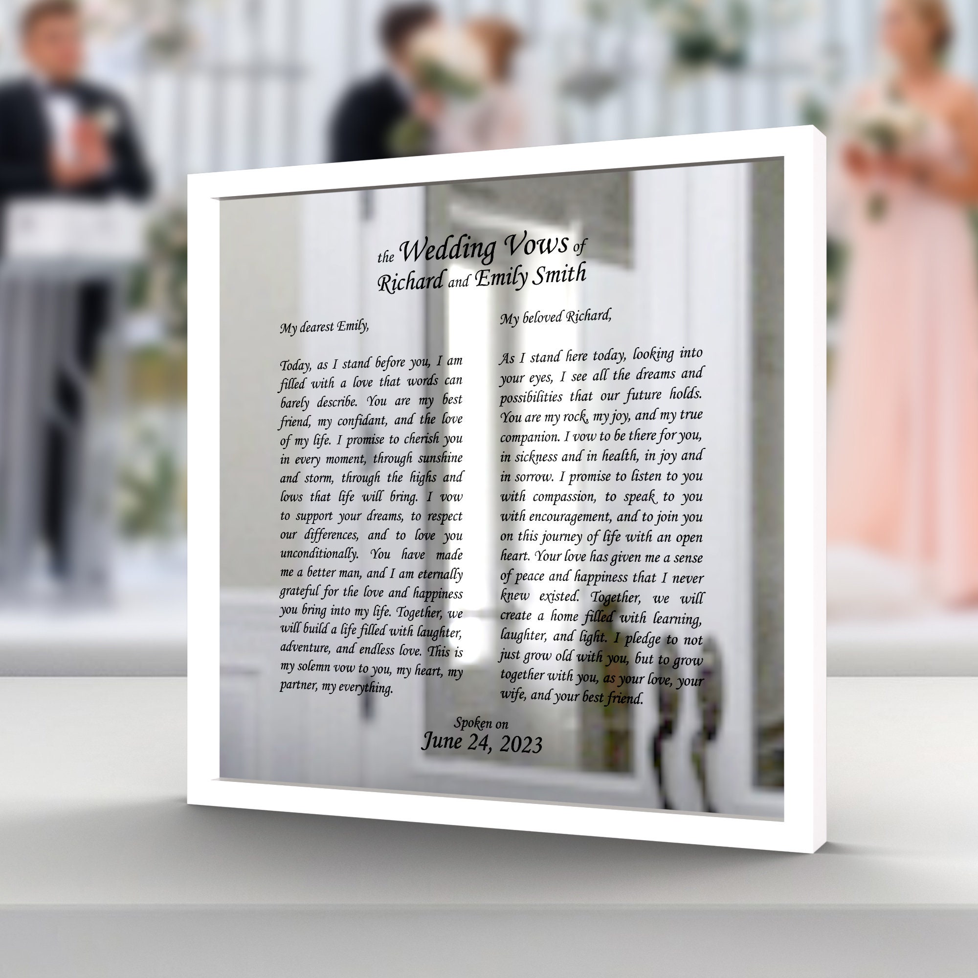 Engraved Wedding Vows Mirror, Personalized Anniversary Gift - Etsy, image size:2000x2000