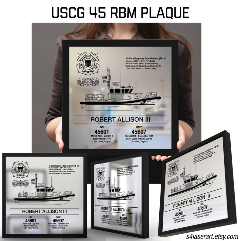 Personalized USCG Plaque: Laser Engraved Coast Guard Retirement Gift - Etsy