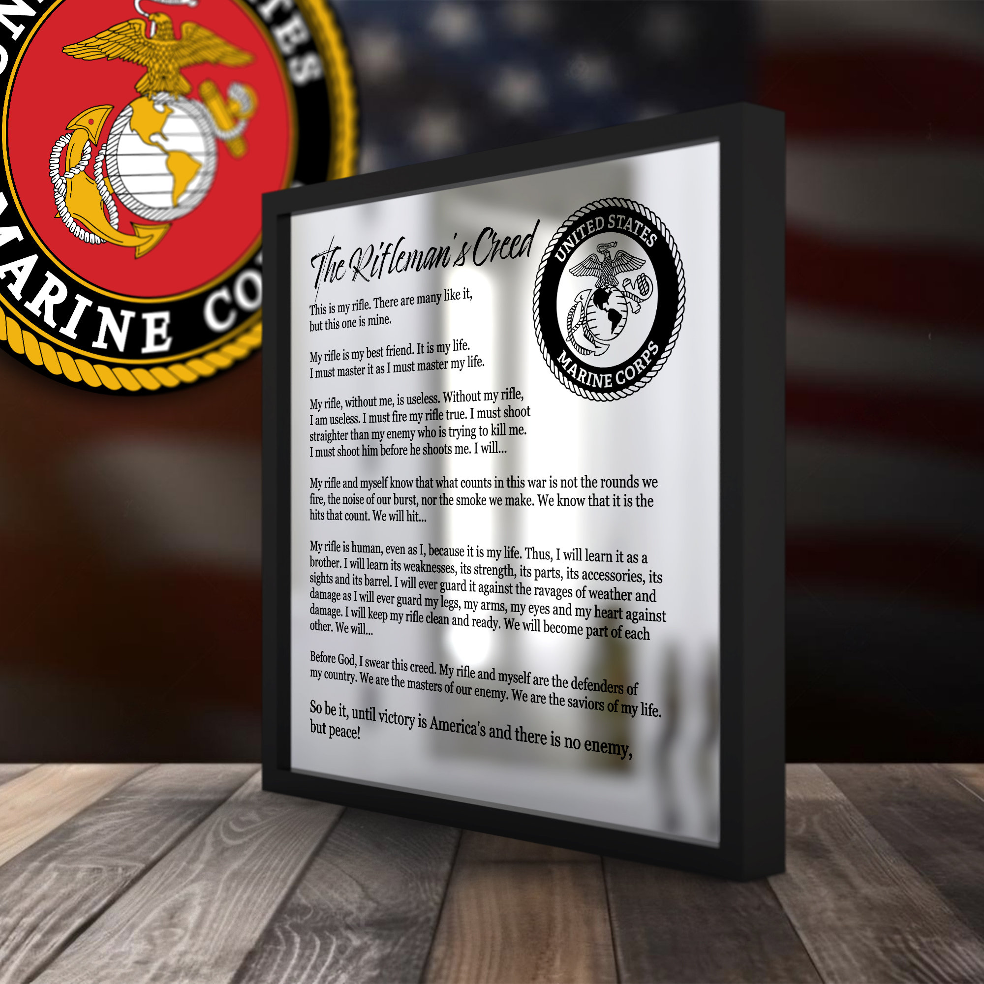 Rifleman's Creed US Marines Laser-engraved Mirror Plaque - Etsy