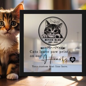 Pet Loss Memorial Plaque: Personalized Dog Remembrance or Pet Loss Gift, Pet Bereavement Gift, Cat Memorial Gift