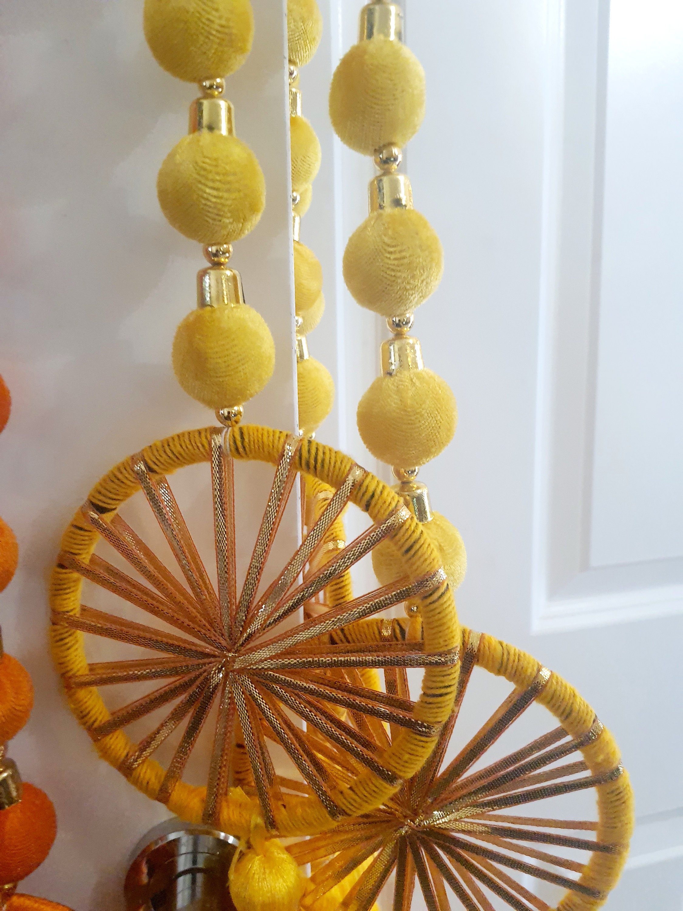 Velvet Balls Hangings Wedding Decor, Wall Hangings, Eid Decorations