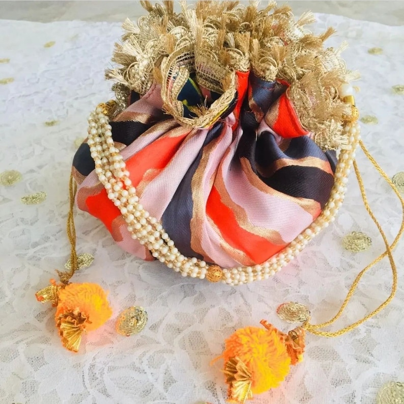Potli Bags/indian Ethinic Gift Bag/ Indian Wedding Gift Favours/ Mehndi