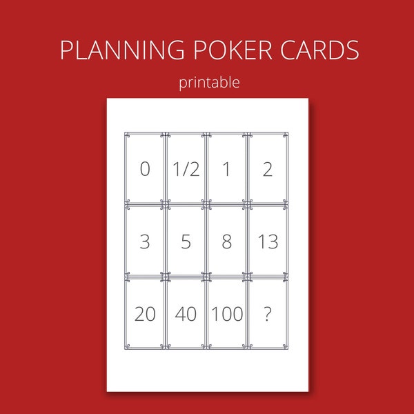Agile Planning Poker Etsy