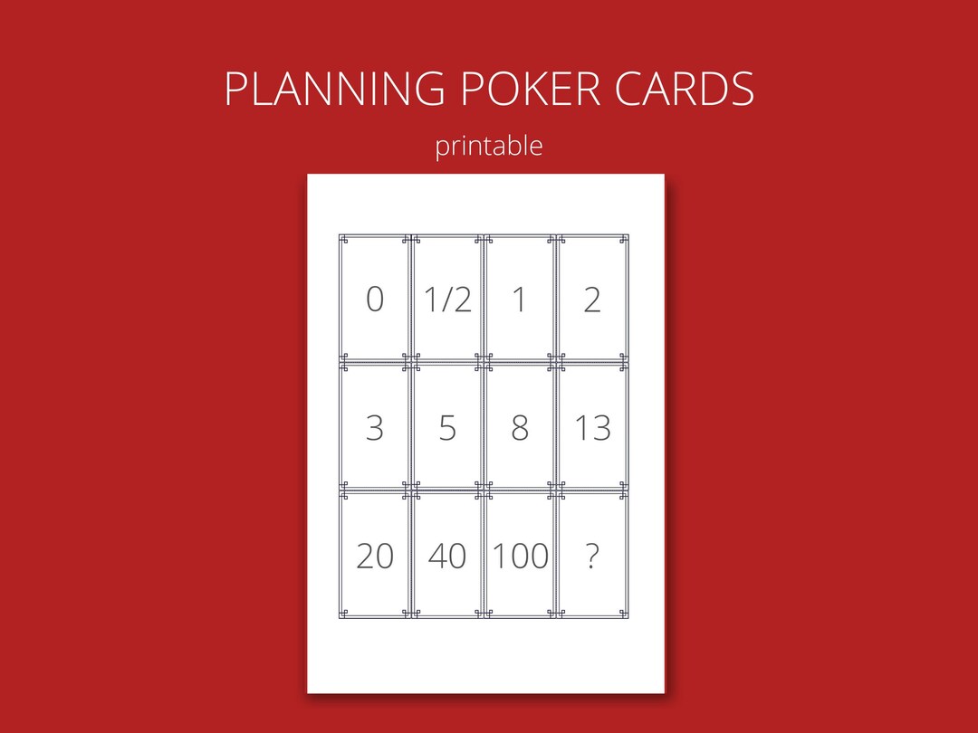 Image 10 for Planning Poker Cards Template