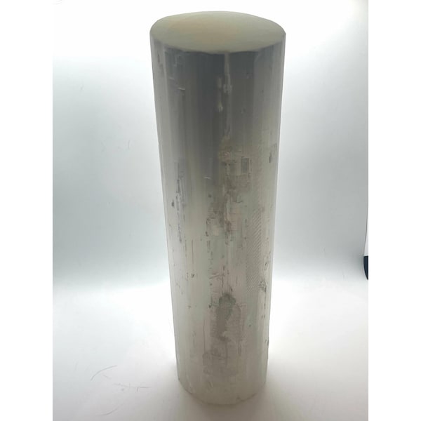 Lampe cylindrique en sélénite