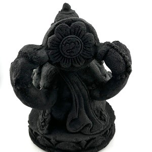 Ganesha Black Volcanic Statue imagem 3