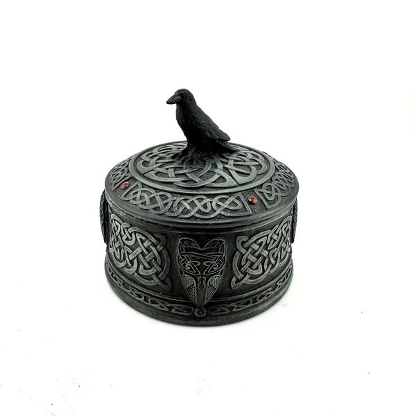 Celtic Raven Trinket box