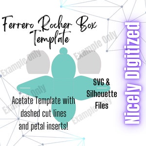 Modèle de boîte Ferrero Rocher, support transparent pour friandises, SVG, téléchargement numérique, boîte à friandises, support Ferrero Rocher, boîte de faveur en acétate, boîte en acétate