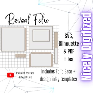 Revelar fólio, cartão surpresa, modelo de fólio para impressão, álbum de fotos pop-up, convite de anúncio de bebê, modelo de fólio, fólio SVG