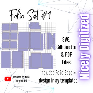 Folio Set, Junk Journal, Folio SVG File, Folio Silhouette File, Folio File, Journal Template, Scrapbook Journal, Folio Journal, Journal SVG