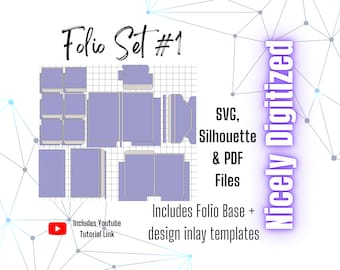 Junk Journal Folio Template: Scrapbook DIY (SVG, Silhouette, PDF)