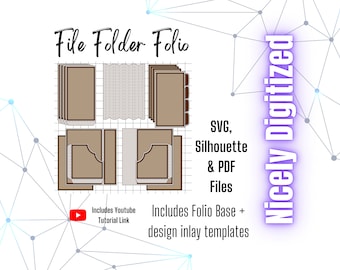 Junk Journal Folio Template: File Folder, Cash Stuffing (SVG, PDF)