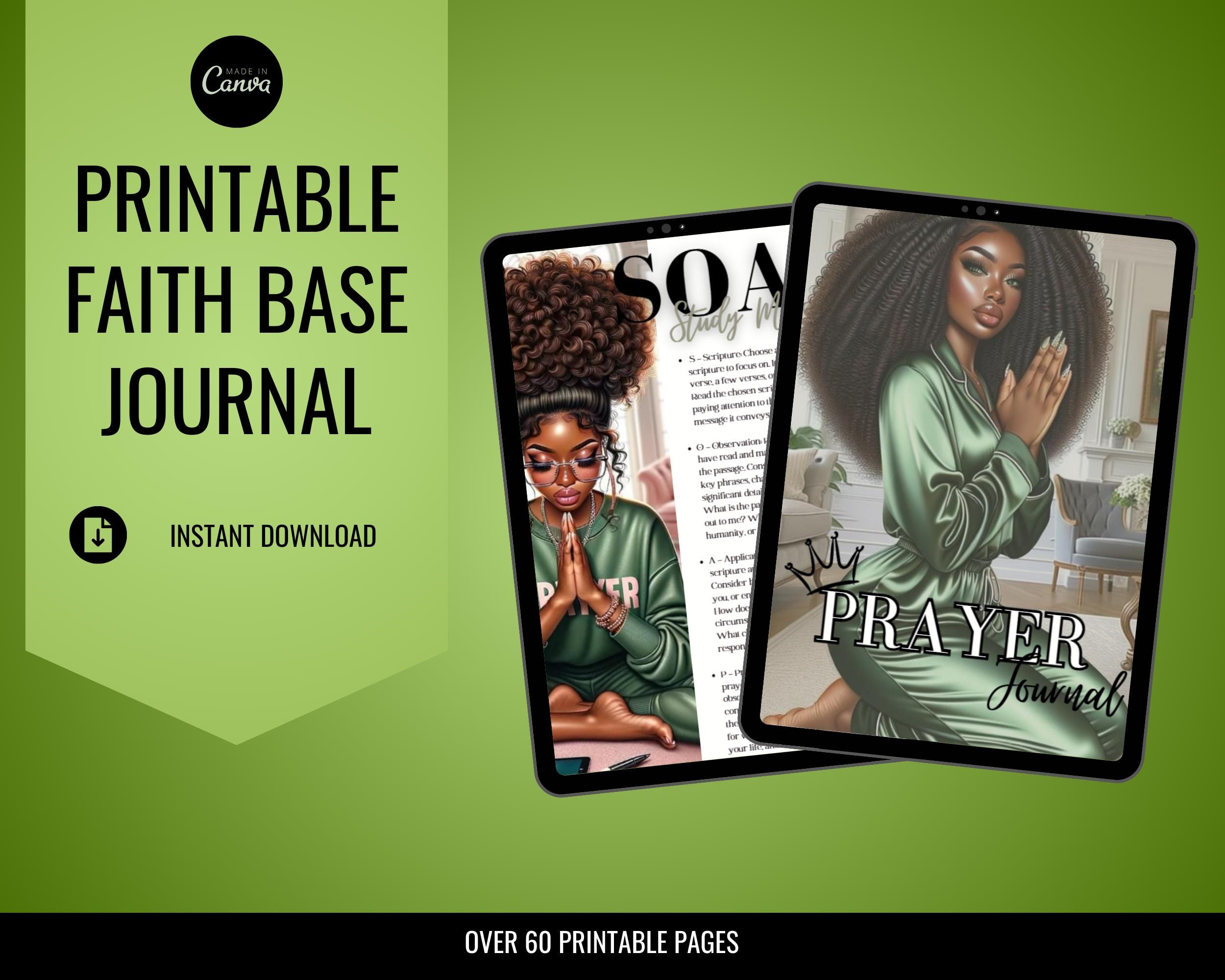 Faith Base Journal | Printable Faith Journal| Bible Study Sheets ...