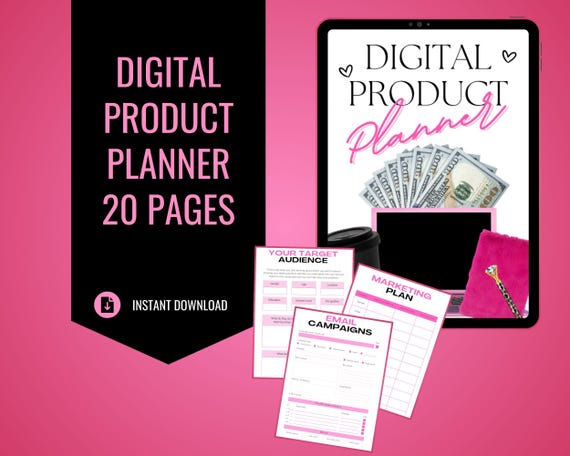 20-Page Digital Product Planner: Printable PDF (Instant Download)