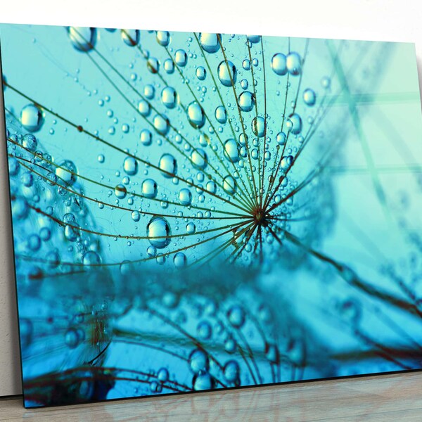 Tempered Glass Wall Art Flowers Etsy