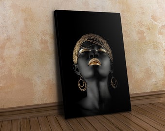 Black Gold African Wall Art - Etsy