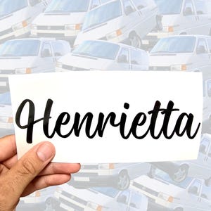 Custom Vinyl Campervan Name Sticker - Font 02
