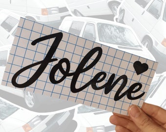 Custom Vinyl Campervan Name Sticker - Font 1