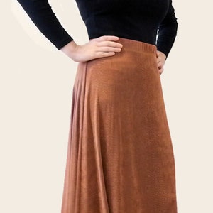 Chicos brown cheap suede skirt