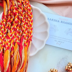 Modern Ganna Twisted Mouli Gold  Thread - Moli Kalava Gold Pearl Rakhi 2026 |Raksha Bandhan |Rakhri |Brother Sister Bracelet