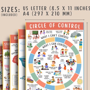 Mental Health Coping Skills Printable Bundle for Kids & Teens, 8 Pages ...