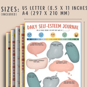25 Self Esteem Worksheets Printables for Kids Teens, Confidence Mental ...