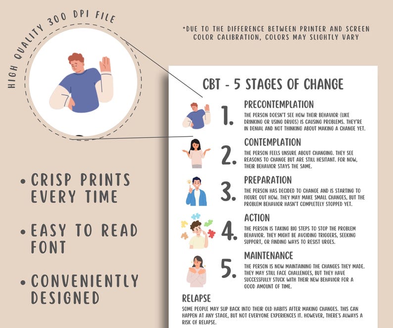 CBT for Addiction Worksheets, Sobriety Planner, Relapse Prevention Plan, Addiction Recovery for Adults, Substance Use Counselor, Trauma DBT