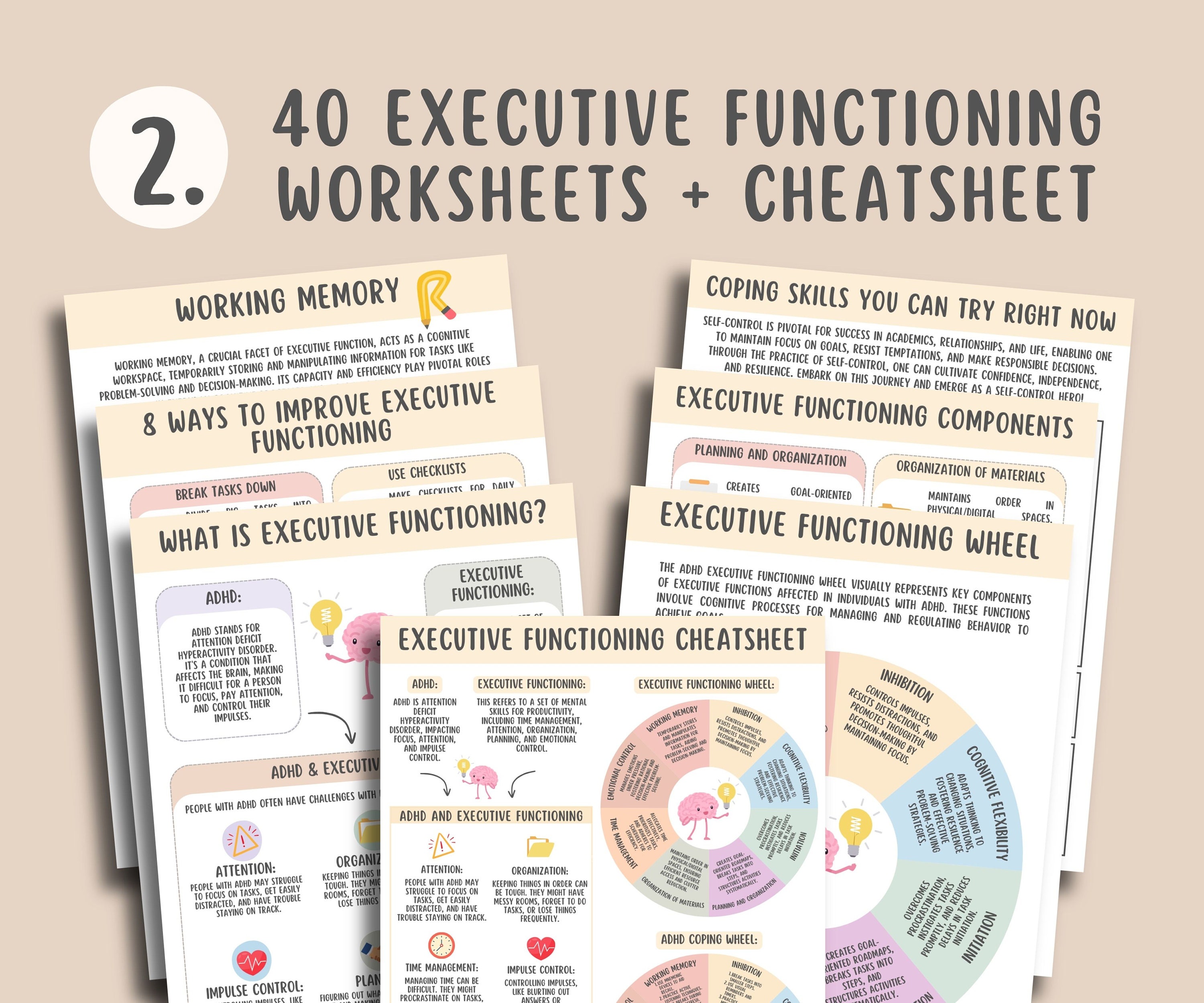 ADHD Executive Functioning Bundle (250+ Items) Self-regulation ...