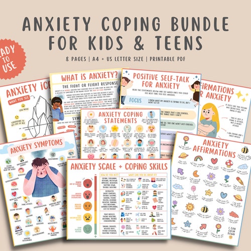 Mental Health Coping Skills Printable Bundle for Kids & Teens - Etsy