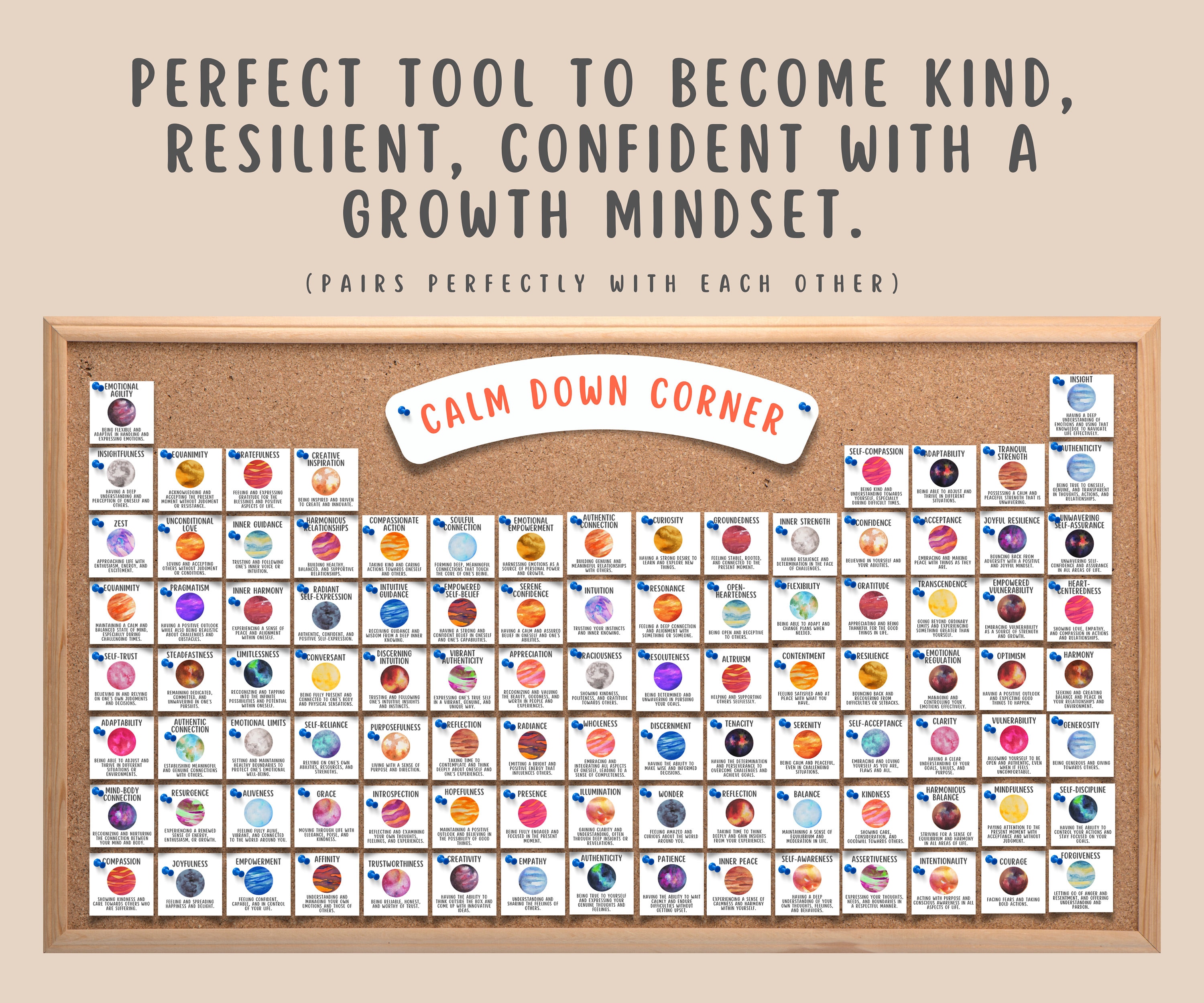 100 Inner Emotional Strength Cards, Self Esteem Resilience Mental ...