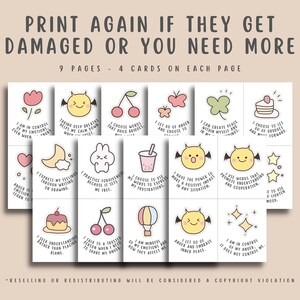 36 Anger Management Affirmations Cards for Kids Teens Grounding Calming ...