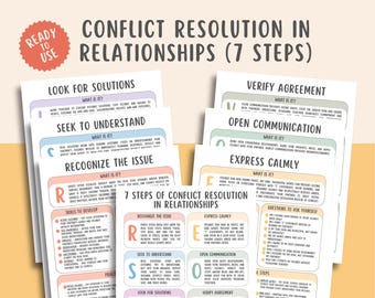 Conflict Resolution in Relationships (7 Steps), Communication Guide, Couples Therapy, Emotional Intelligence, CBT, Relationship Management
