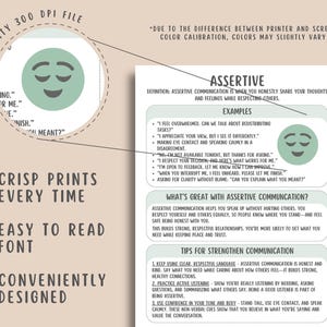 Printable communication styles worksheets for adults to improve assertive communication, emotional expression, and conflict resolution. Perfect for therapy sessions, self-help, personal growth, and mental health support. These PDF tools help develop effective communication skills in relationships and daily life. Ideal for counselors, coaches, and individuals working on boundaries, active listening, and healthy interactions. Instant digital download for easy use.