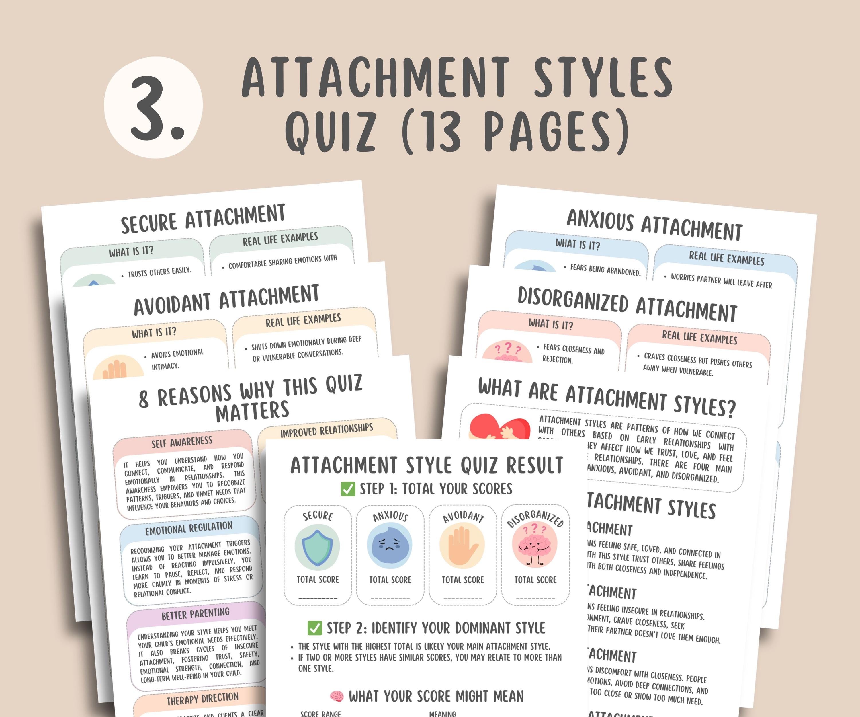 Relationship Styles Worksheet.pdf Attachment Styles Bundle (60 Pages), Attachment Theory Worksheets ...