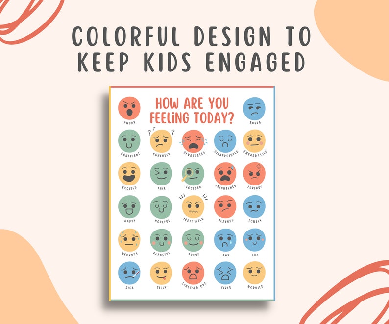 27 Feelings Chart for Kids & Teens, How Are You Feeling Poster ...