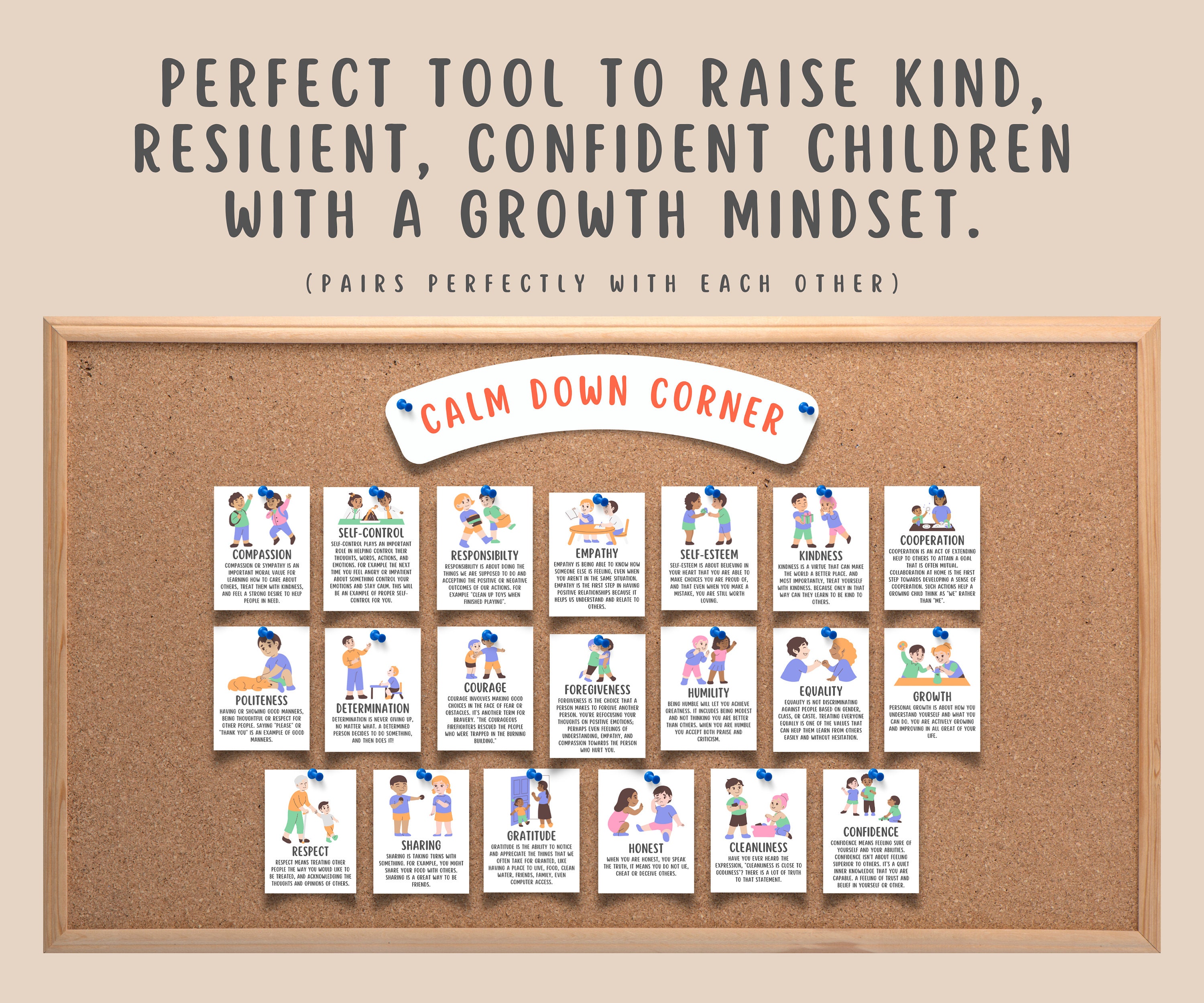 20 Kids Moral Values Flashcards Acceptance Commitment Therapy Resources ...