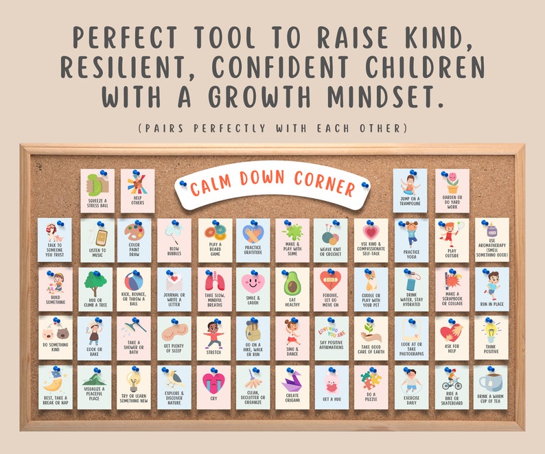 52 Coping Skills Cards kids teens Coping Strategies Children Self Regulation Calming Corner Print School Counselor Office School Counselor